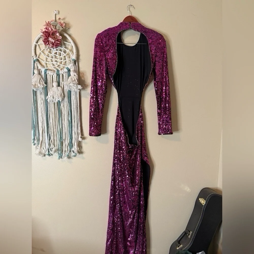 Revolve NBD Cinzia Sequin Maxi Dress in Hot Pink Size Medium